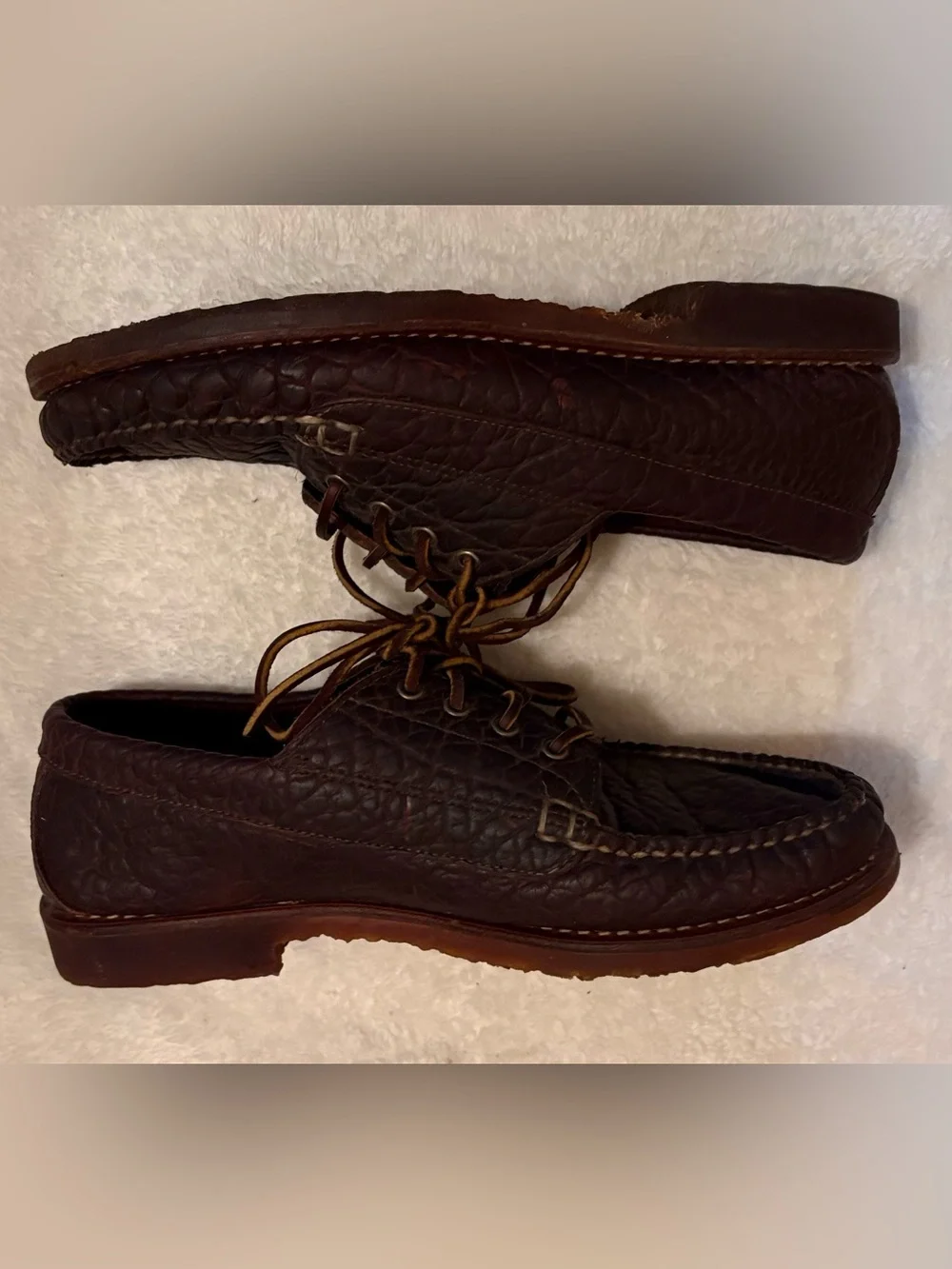 Men’s Rancourt Bison Leather 4 Eye Ranger Moc Boots Shoes USA Made